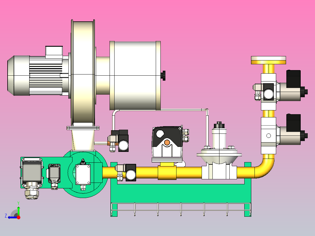 热空气燃烧器右视图