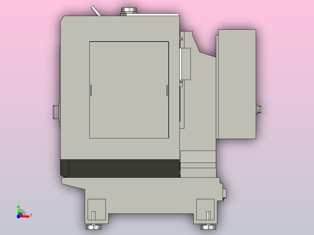 机床BROTHER-S500X1数码模型前视图