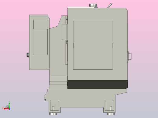 机床BROTHER-S500X1数码模型后视缩略图