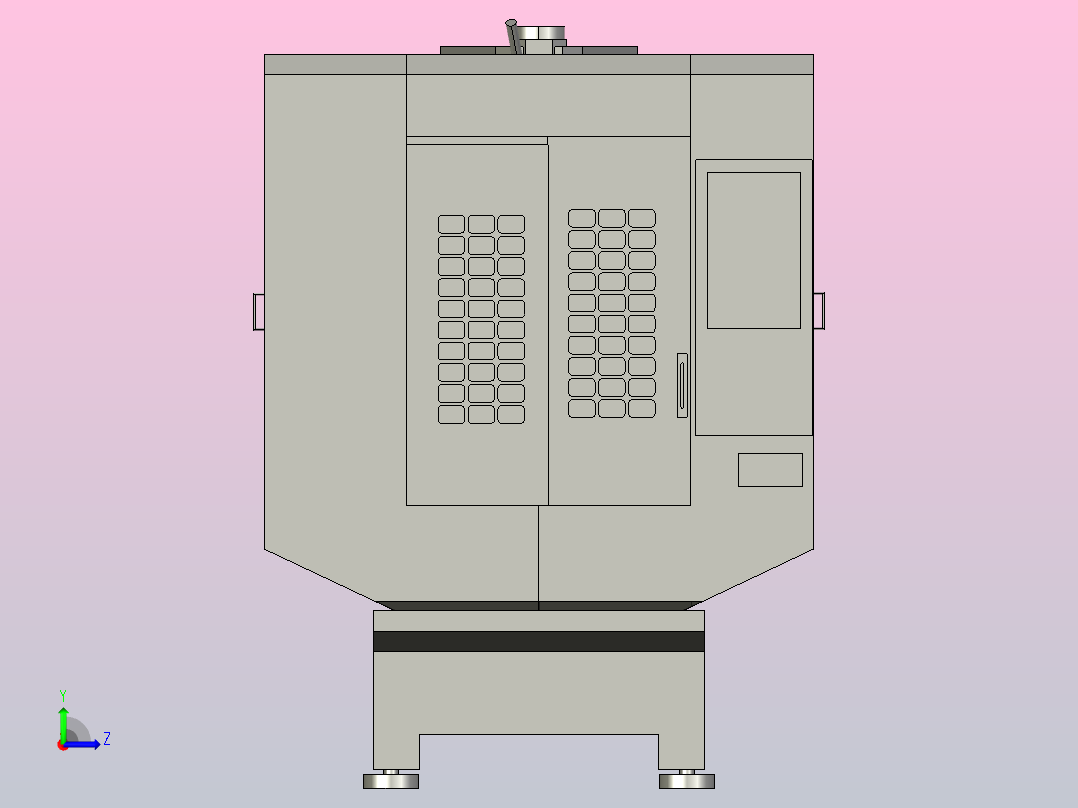 机床BROTHER-S500X1数码模型左视图