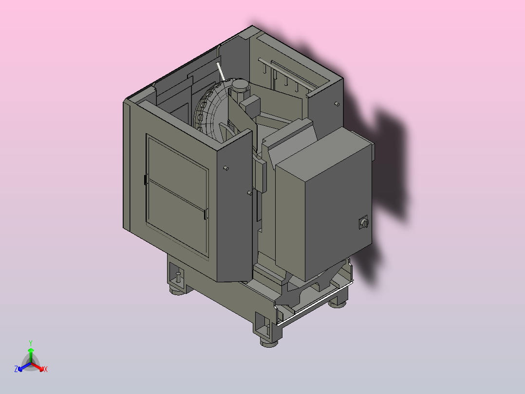 机床BROTHER-S500X1数码模型正等轴测图