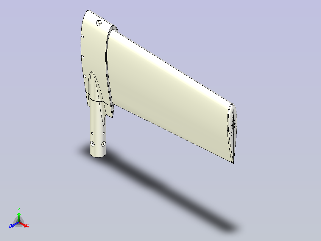 可调节的风洞支架正等轴测图