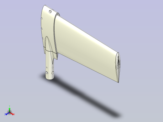 可调节的风洞支架正等轴测缩略图