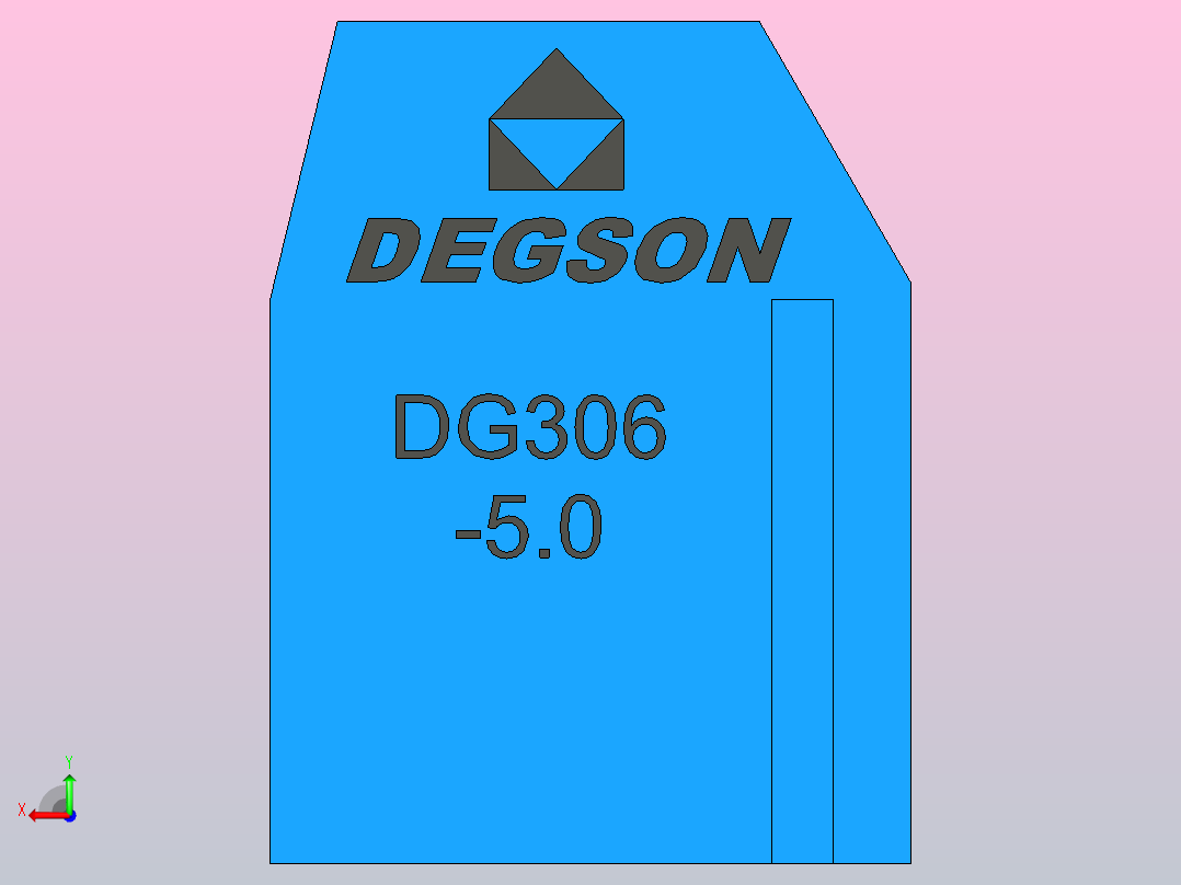 10针DG306 5蓝色间距5毫米ipt后视图