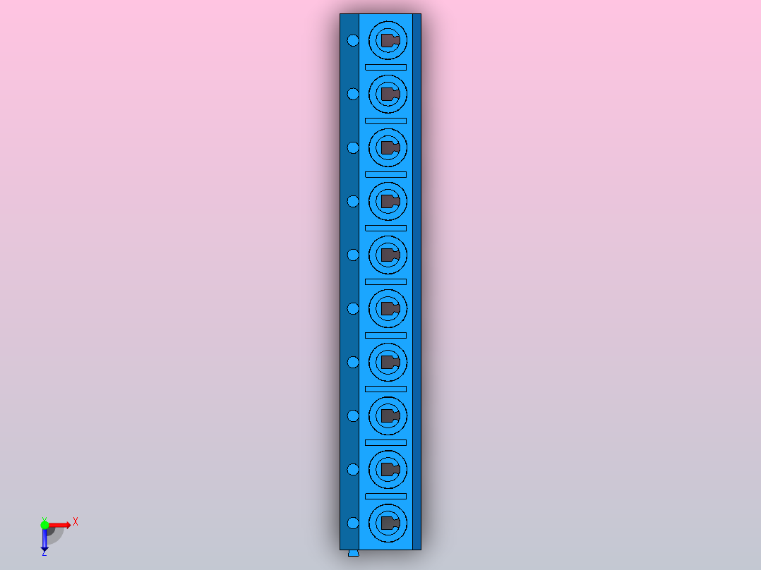 10针DG306 5蓝色间距5毫米ipt俯视图