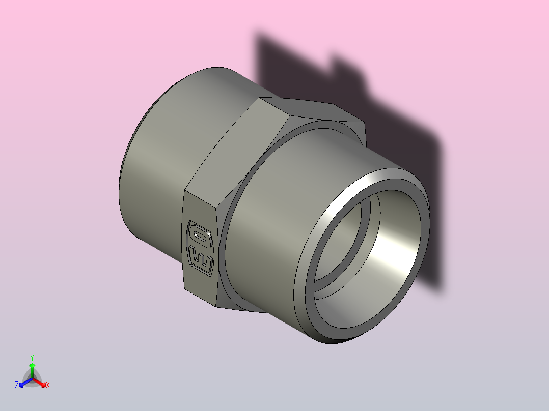 EO标准液压接头 Union G15L71X(1)正等轴测图