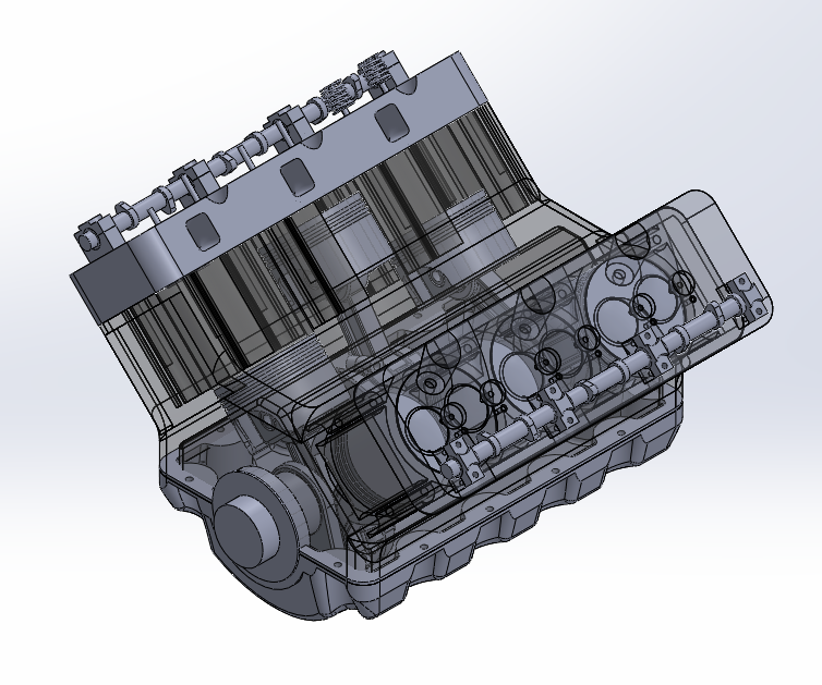 V6发动机模型