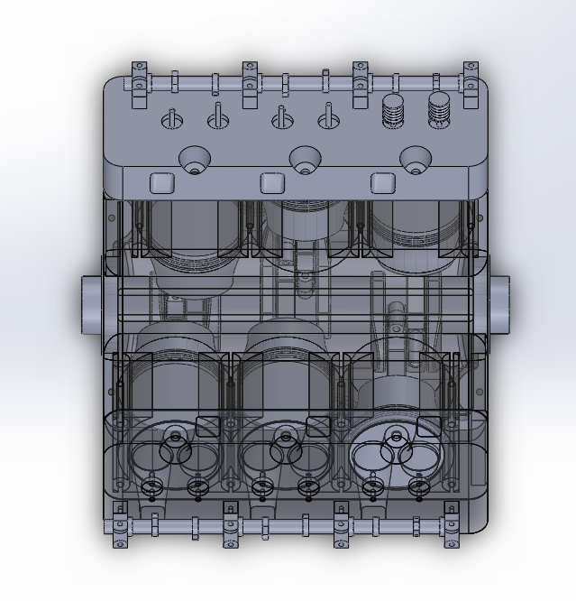 V6发动机模型