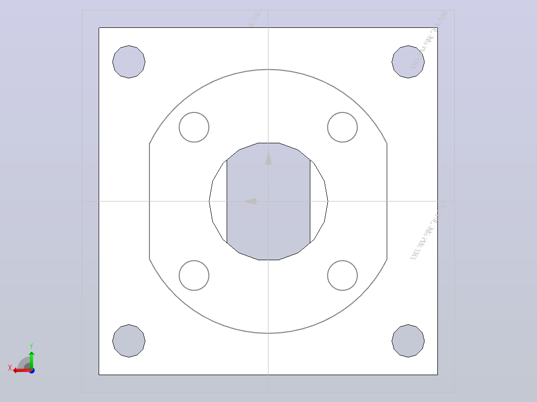 气缸附件CQ-D100双耳环后视图