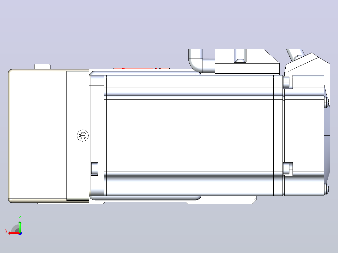 皮带直线轴半封闭可选导轨TPA-HNB-110D-90-L1750-ML-Y-P40-N3后视图