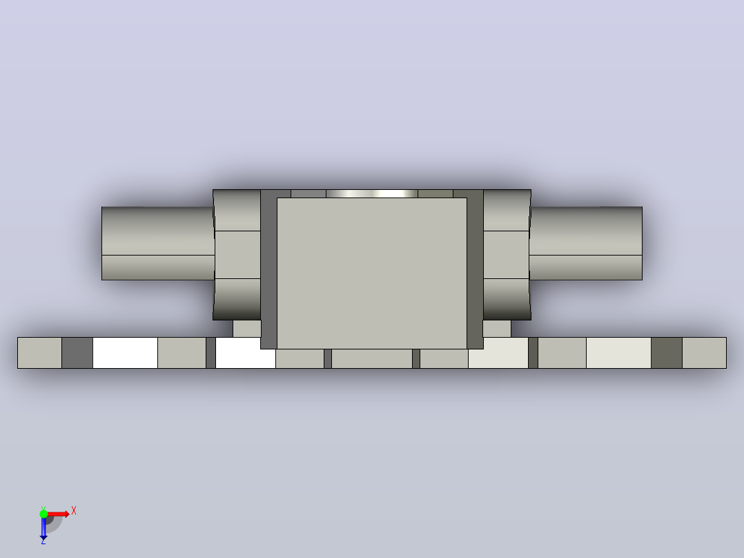 YHTL103-C1 103宽齿形平板链俯视图