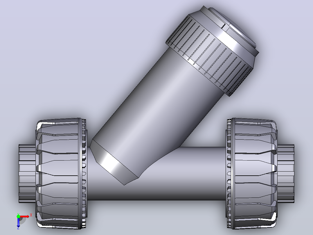 5RVUFV PVC-U硬。BSP螺纹过滤器俯视图