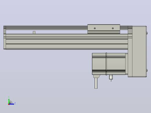 SYS12-150-BM-200W滚珠花健、支撑座、滚珠丝杠、交叉导轨、直线模组.STEP左视缩略图