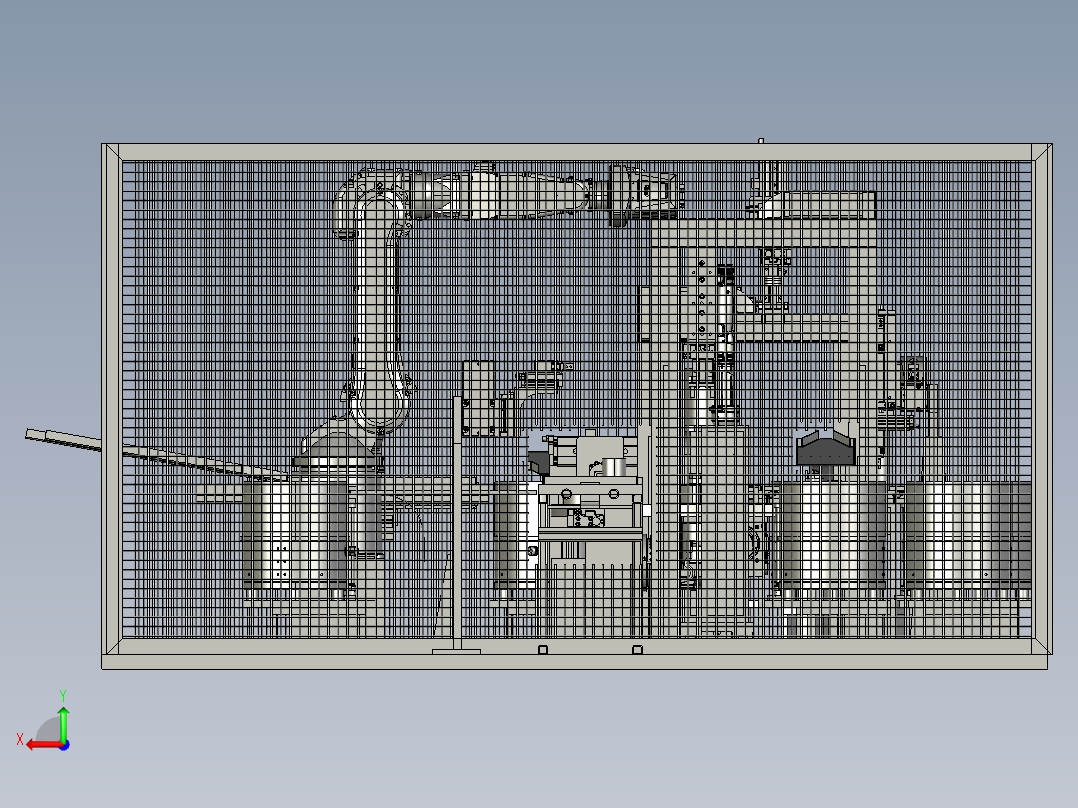 full-assembly-machine-with-6-axis-robot STP后视图