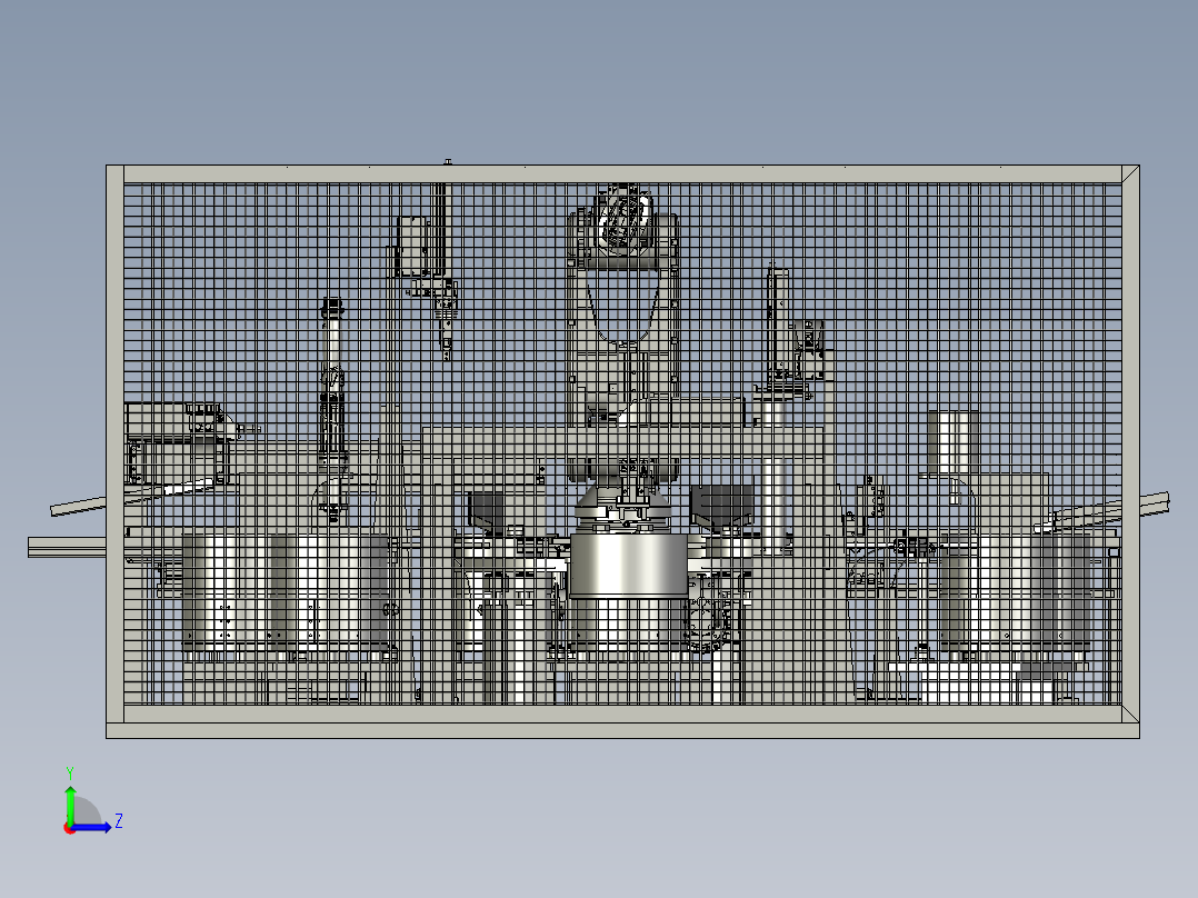 full-assembly-machine-with-6-axis-robot STP左视图
