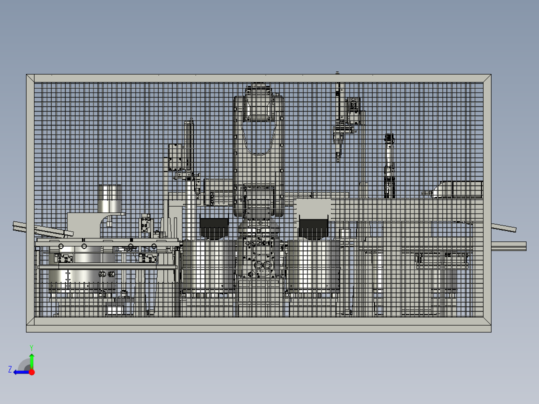 full-assembly-machine-with-6-axis-robot STP右视图