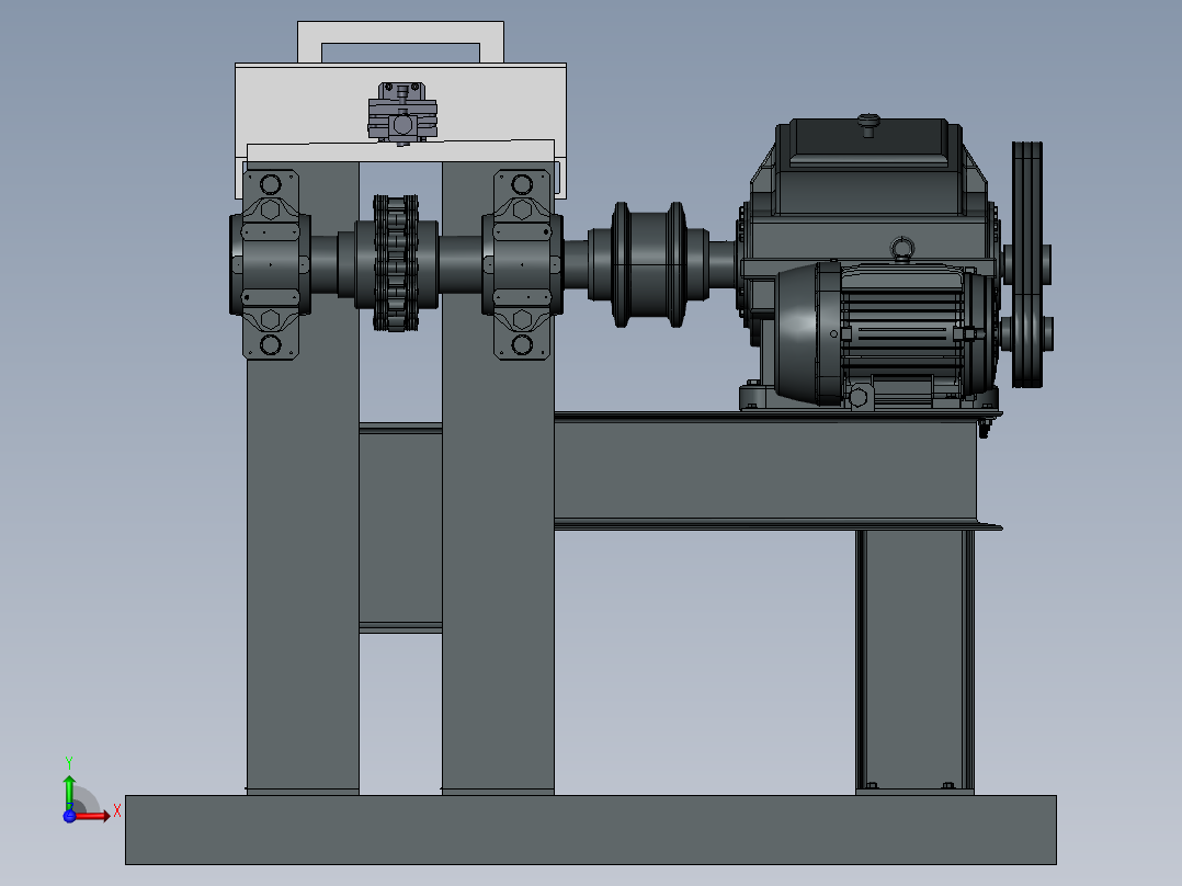 4LBZ-100型线材拉伸线材拉伸改进设计(sw14+cad+说明书)前视图