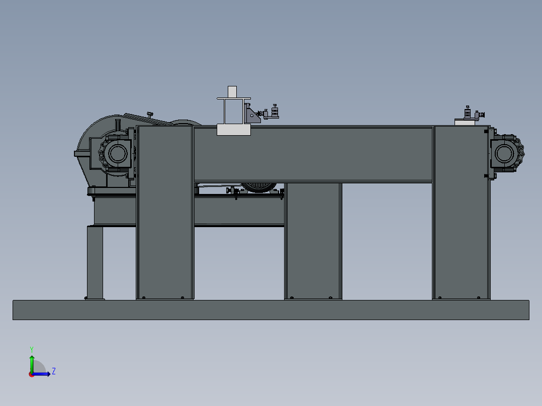 4LBZ-100型线材拉伸线材拉伸改进设计(sw14+cad+说明书)左视图