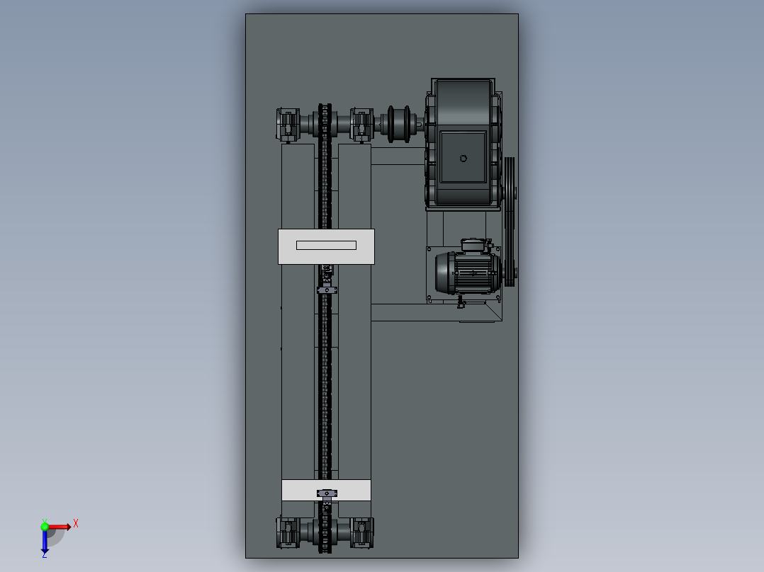 4LBZ-100型线材拉伸线材拉伸改进设计(sw14+cad+说明书)俯视图