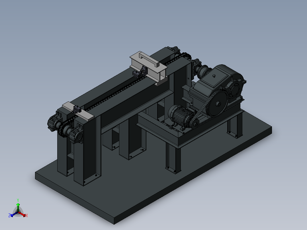 4LBZ-100型线材拉伸线材拉伸改进设计(sw14+cad+说明书)正等轴测图