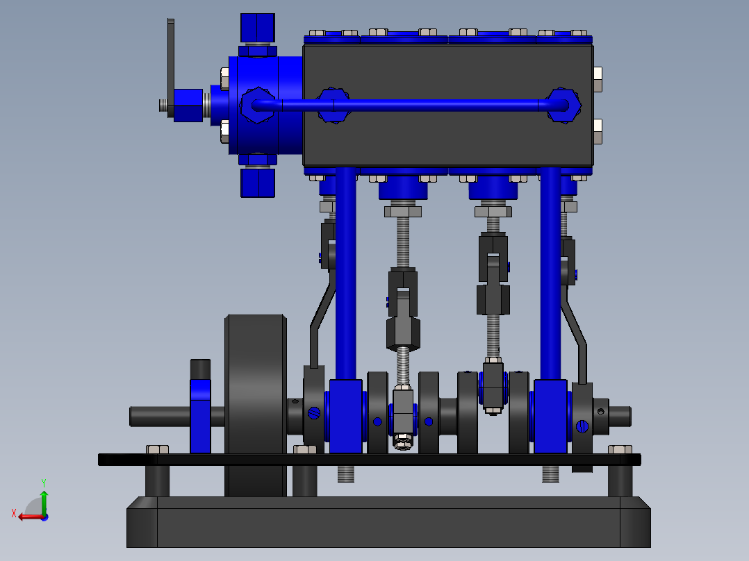 立式电风扇后视图