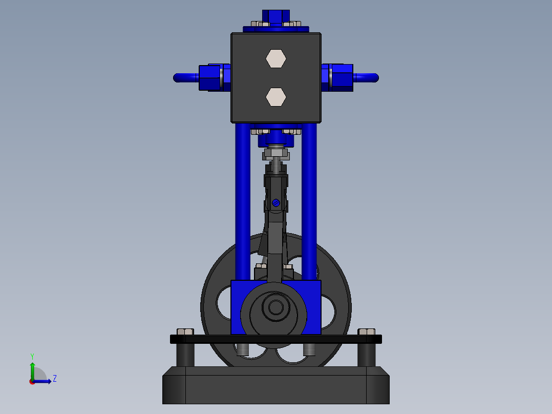 立式电风扇左视图
