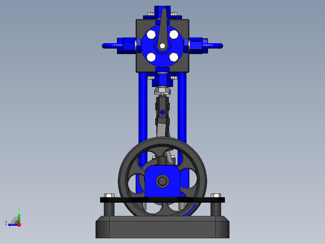 立式电风扇右视图