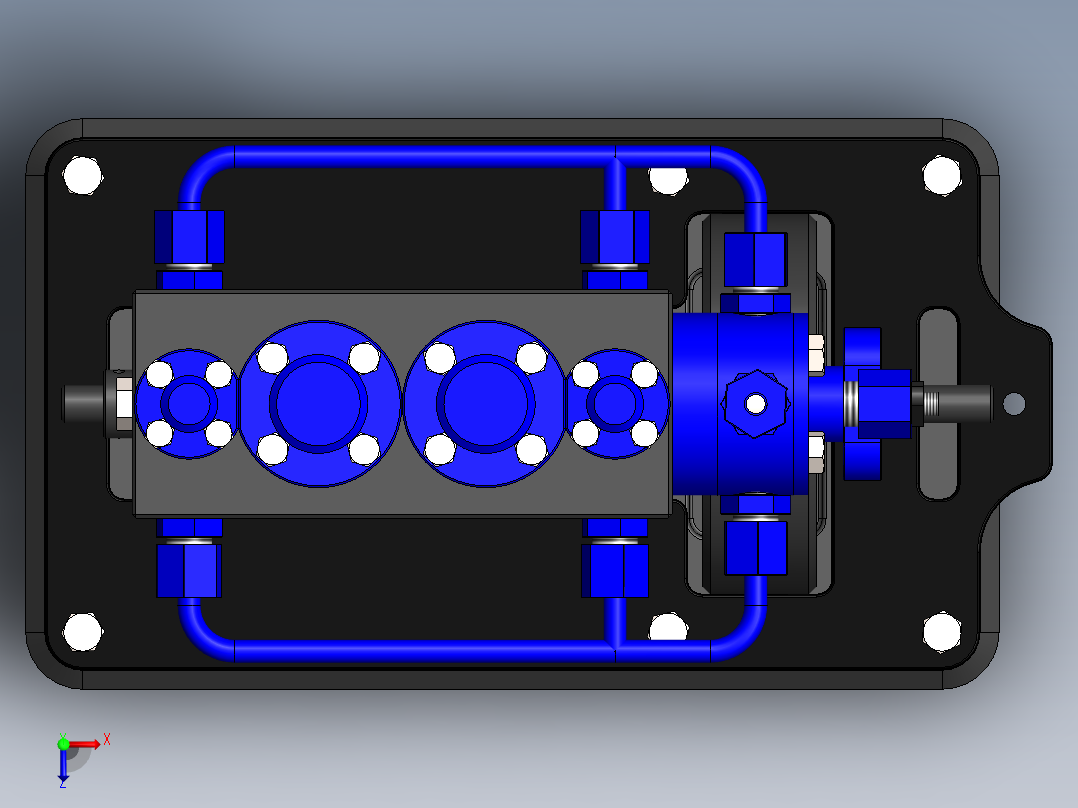 立式电风扇俯视图