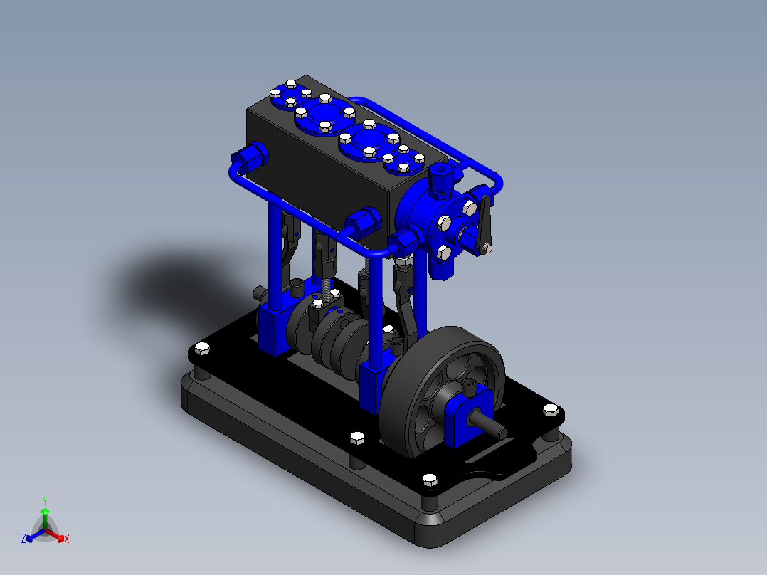 立式电风扇正等轴测图