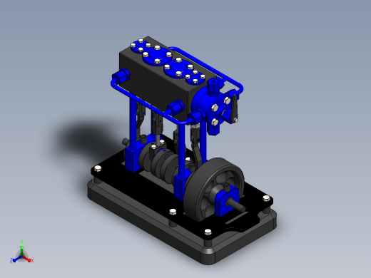 立式电风扇正等轴测缩略图