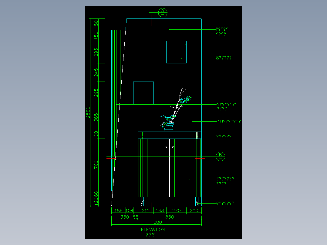 家装类CAD图块(三)-FH01021A