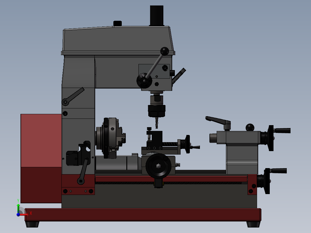 车铣复合机床sw21前视图