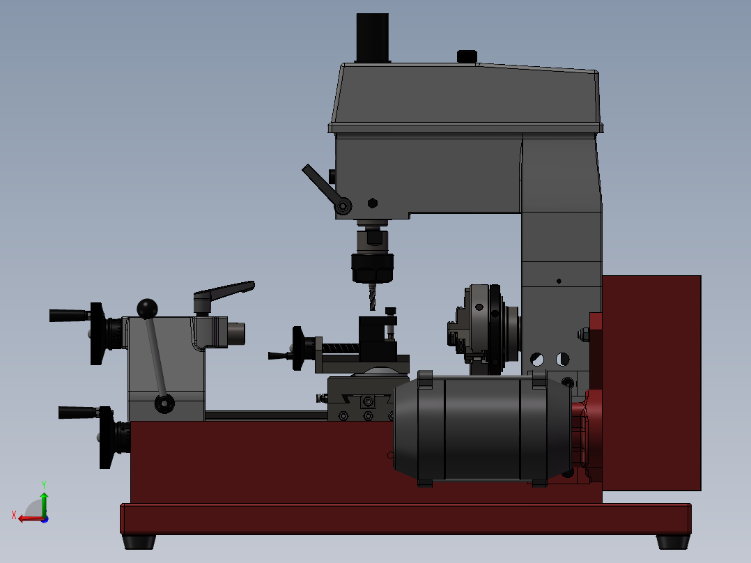 车铣复合机床sw21后视图