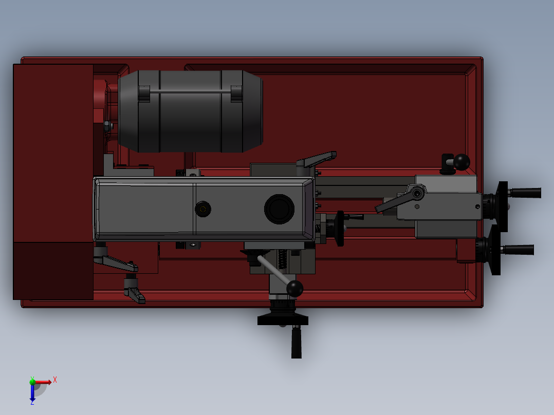车铣复合机床sw21俯视图