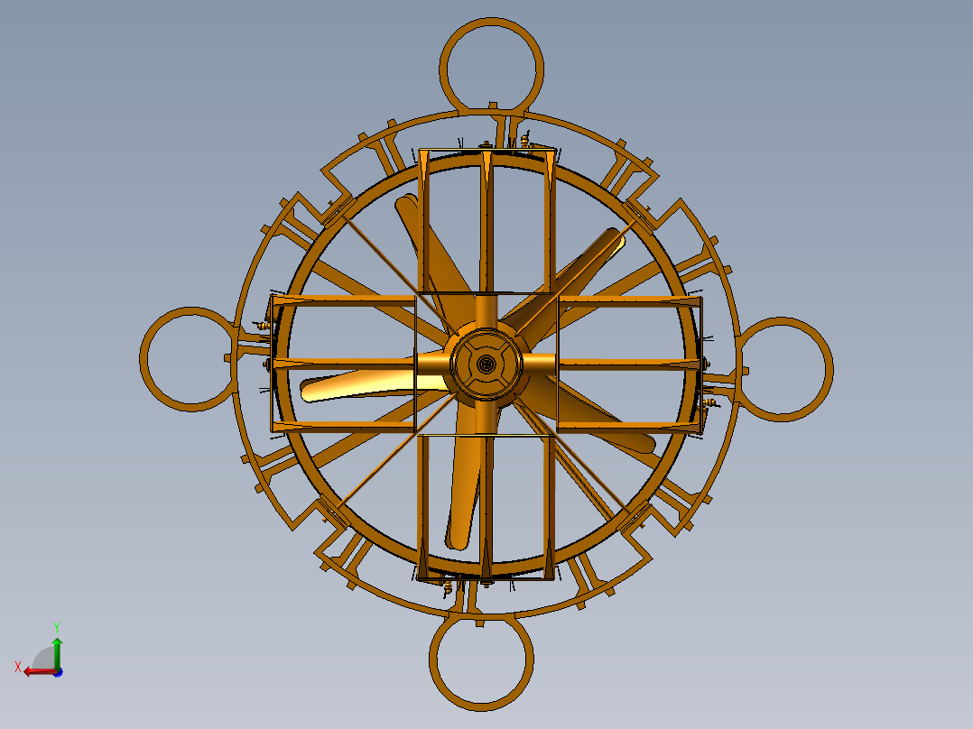 B13-垂直升降无人机后视图