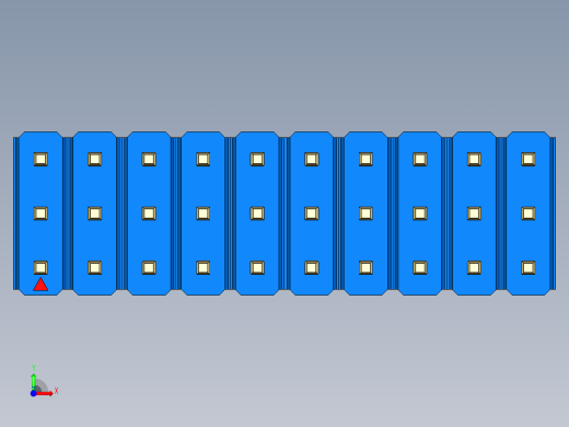 彩色公头100mil（2.54mm）系列-DS1021_blue_3x10p_100mil_Type1_rev1.0前视缩略图