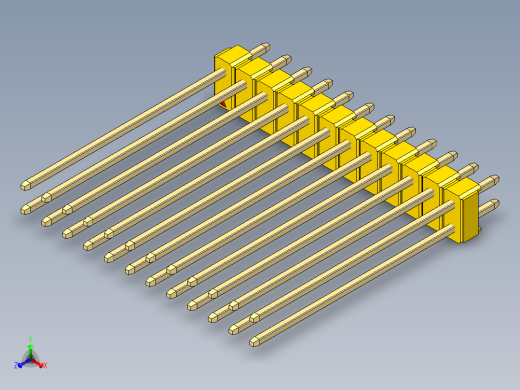彩色公头100mil（2.54mm）系列-DS1021_yellow_2x12p_100mil_Type43_rev1.0