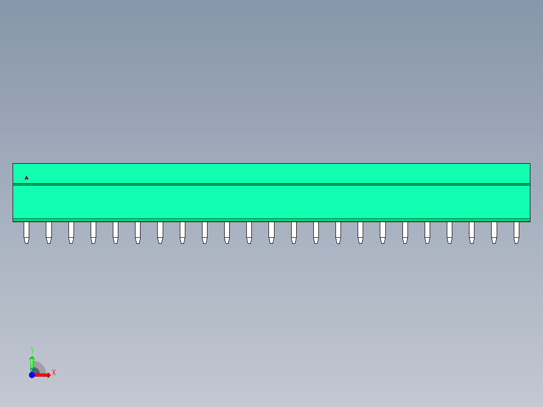 DEGSON 15EDG 系列 3.5mm 插拔式接线端子 FullPack-15EDGVC-3.5-23P-14-00AH前视图