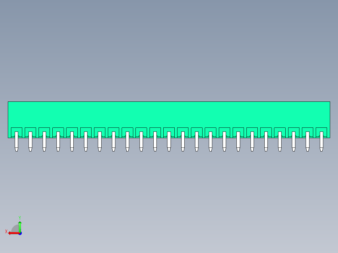 DEGSON 15EDG 系列 3.5mm 插拔式接线端子 FullPack-15EDGVC-3.5-23P-14-00AH后视图