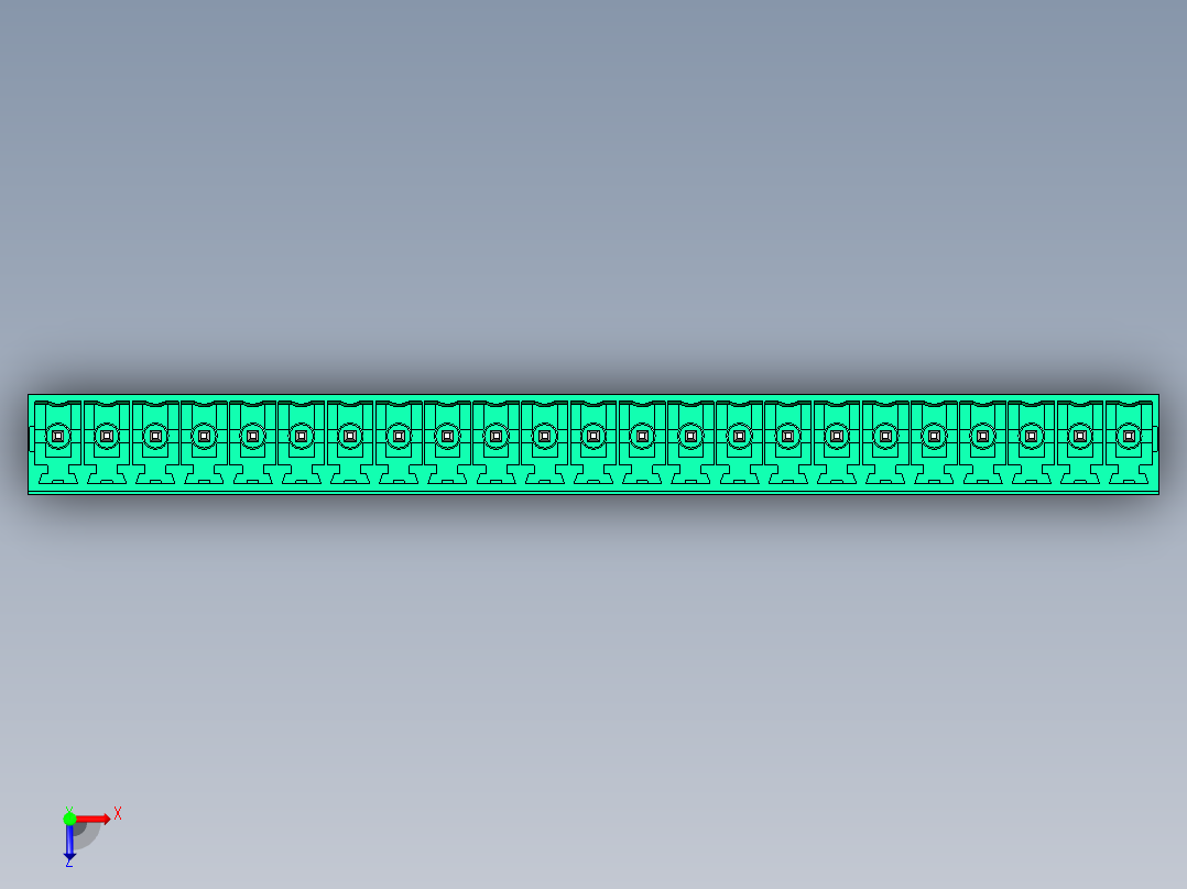 DEGSON 15EDG 系列 3.5mm 插拔式接线端子 FullPack-15EDGVC-3.5-23P-14-00AH俯视图