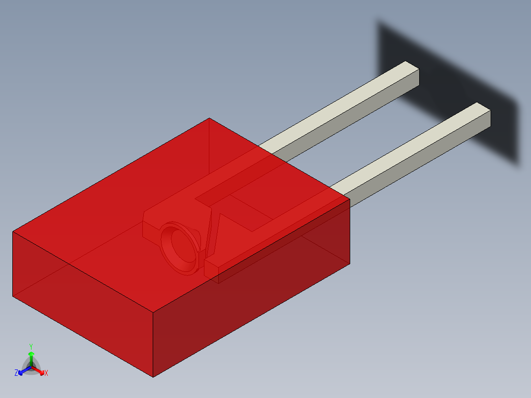 LED_Rectangular_Red180_2x5x7mm主视图