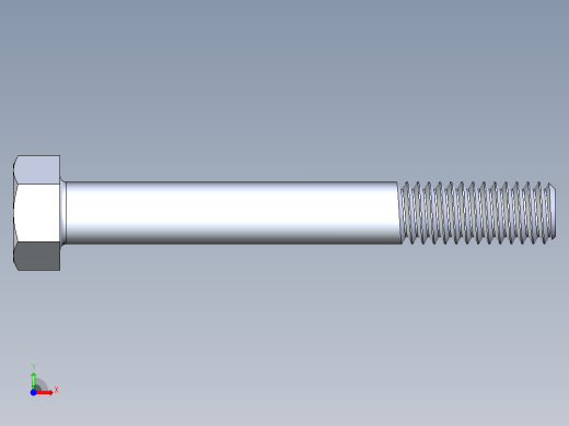 UNC 六角螺栓-Hex Bolt 0.3125-18 x 2.5前视缩略图