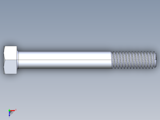 UNC 六角螺栓-Hex Bolt 0.3125-18 x 2.5俯视缩略图