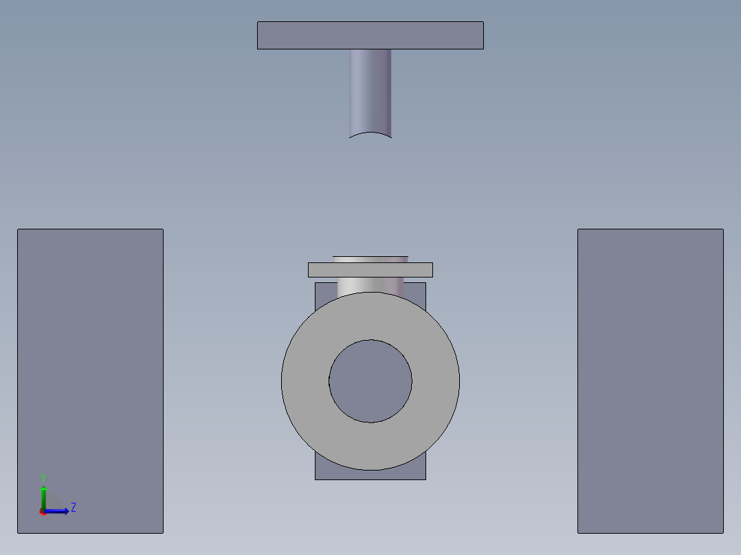 三通模具左视图