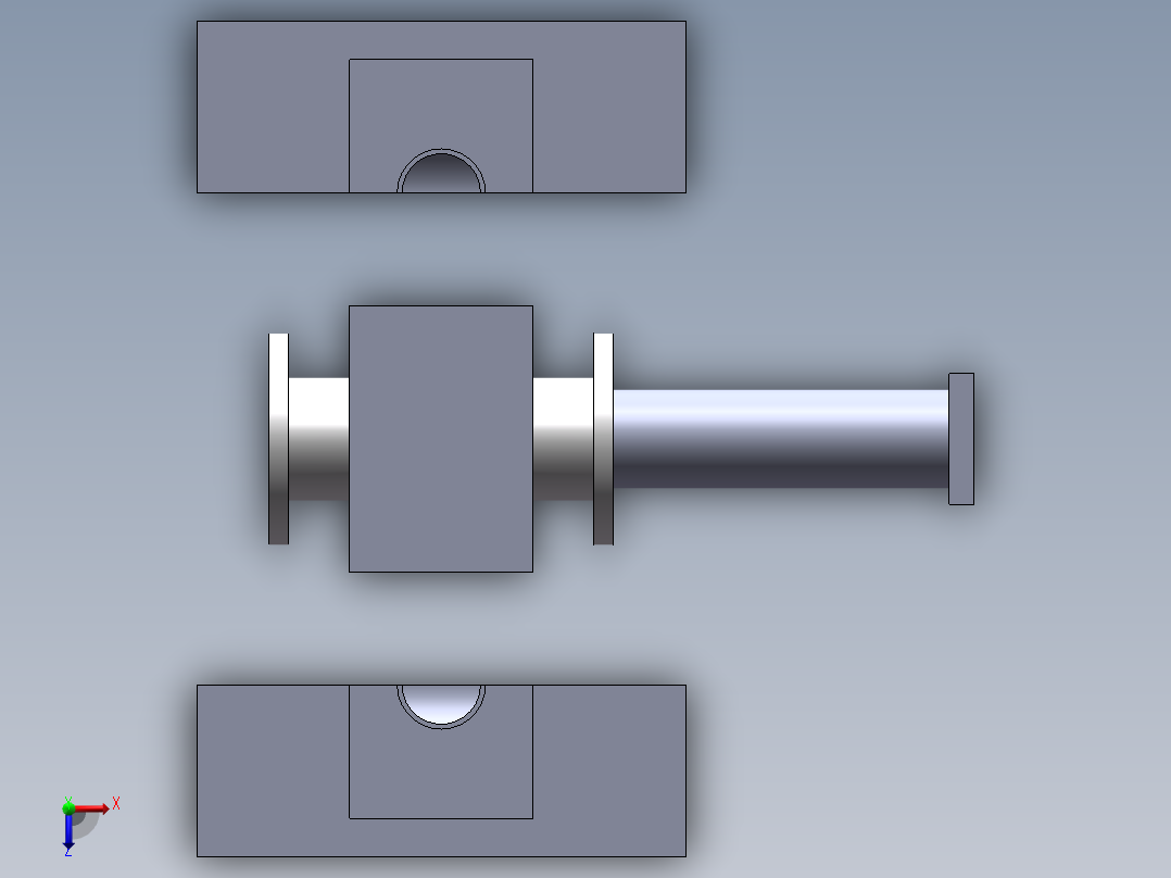 三通模具俯视图