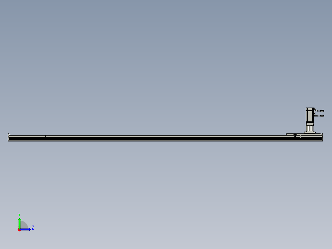 东锦齿条传动DH136G-S2200-BU-减速机+P400W左视图