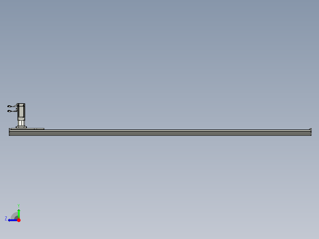 东锦齿条传动DH136G-S2200-BU-减速机+P400W右视图