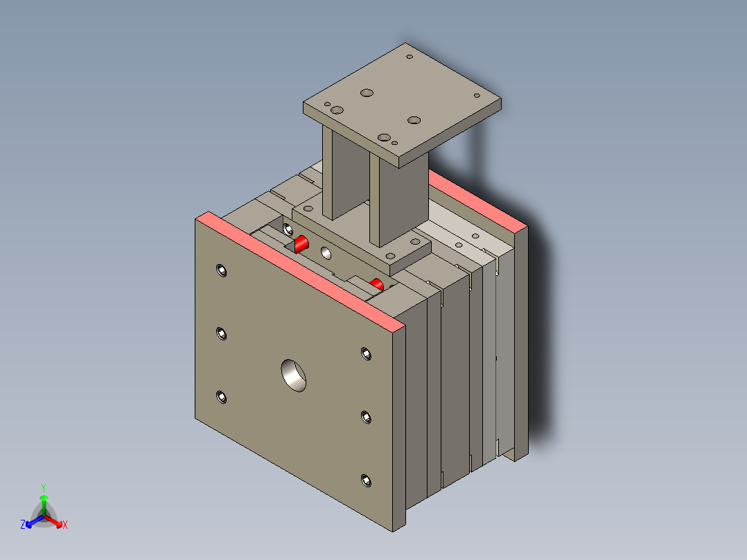 10-cavity-nut-mold-assembly-gear-box-demolding-system-1正等轴测图