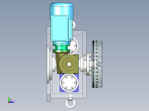 6双弧面分度凸轮机构数控回转台设计左视缩略图