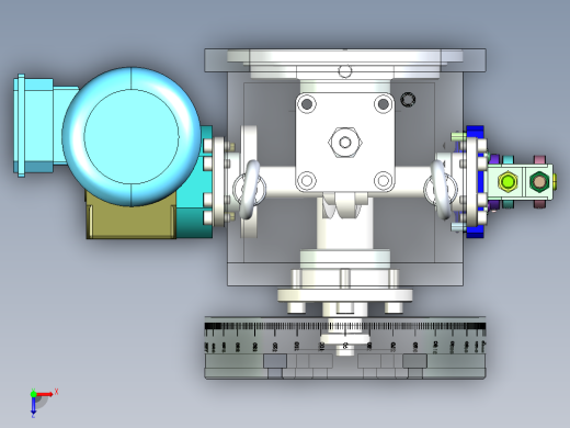 6双弧面分度凸轮机构数控回转台设计俯视缩略图